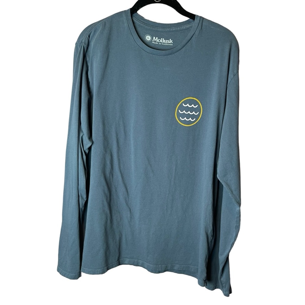Mollusk Men's Long Sleeve Tee in Slate Blue